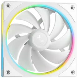 DeepCool LM240 WH, 240mm CPU Liquid Cooler, 2.4" LCD screen, 2x120mm FL12 SE ARGB PWM Fans, Fluid Dynamic Bearing, White, Intel LGA1851/1700/1200/1151/1150/1155, AMD AM5/AM4, R-LM240-WHDMMC-1, 3Y