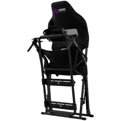 LORGAR FLEX RAF1, Sim Racing Cockpit Advanced, Foldable, 150x72x113 cm-playing, 38x72x126cm-folded, Black