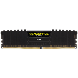 CORSAIR DDR4, 3200MHz 16GB 1x16GB Dimm, Unbuffered, Dual Rank, 16-20-20-38, XMP 2.0, Vengeance LPX black Heatspreader, Black PCB, 1.35V