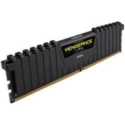 CORSAIR DDR4, 3200MHz 8GB 1x8GB Dimm, Unbuffered, Single Rank, 16-20-20-38, XMP 2.0, Vengeance LPX black Heatspreader, Black PCB, 1.35V