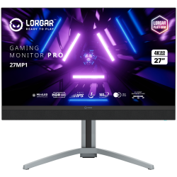 LORGAR 27MP1, UHD MiniLED Gaming Monitor Pro, 27'' (3840*2160) fast IPS flat monitor, black/milky grey