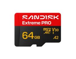 Карта памет SANDISK  Extreme Pro microSDXC 64GB+2 years Rescue Pro Deluxe