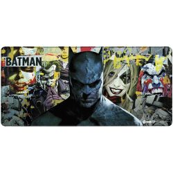 Геймърски пад DC Batman: Torn Collage - Batman and Villains, XL