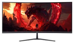 Монитор Acer Nitro ED340CURW0bmiipx, 34'' VA, WQHD (3440x1440), Curved 1500R, ZeroFrame, FreeSync Premium, 240Hz, 1ms, 100M:1, 250 nits, HDR10, 99% sRGB, 2x HDMI 2.1, 1x DP 1.4, Audio Out, 2x2W Speakers, Tilt, VESA, Black
