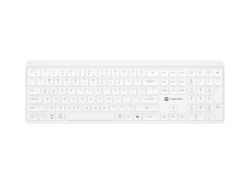 Клавиатура Natec Wireless Keyboard Tang US, BT+2.4GHz, Silent, Slim, White