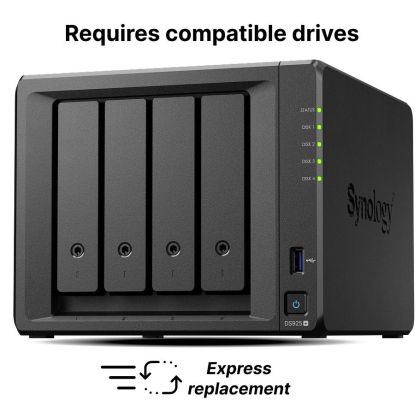 Synology NAS DS925+, AMD Ryzen V1500B, 4GB DDR4 SODIMM