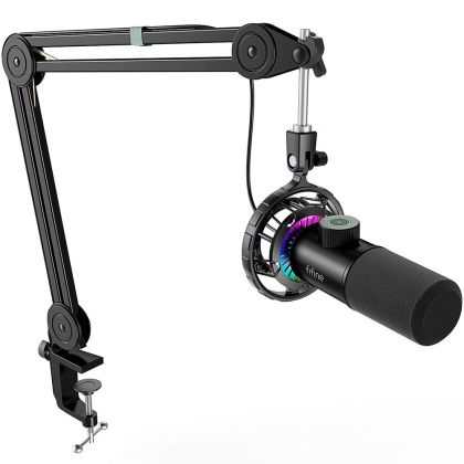 Microphone with Boom Arm FIFINE T658 Dynamic RGB - Black