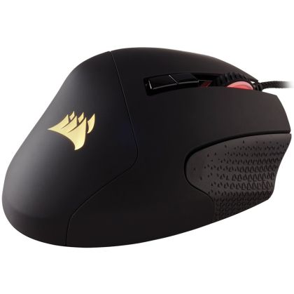 CORSAIR SCIMITAR RGB ELITE, MOBA/MMO, Black, Backlit RGB LED, 18000 DPI, Optical