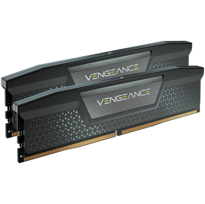 CORSAIR DDR5, 5200MT/s 32GB 2x16GB DIMM, 40-40-40-77, Std PMIC, AMD EXPO, VENGEANCE DDR5 Cool Grey Heatspreader, Black PCB, 1.25V