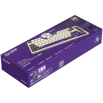 LORGAR KBP7075W, Wireless 75% Mechanical Gaming Keyboard Pro, Beige, EN layout