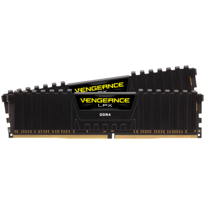 CORSAIR DDR4, 3200MHz 16GB 2x8GB Dimm, 16-20-20-38, XMP 2.0, Vengeance LPX black Heatspreader, Black PCB, 1.35V