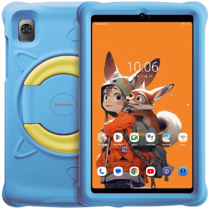 Blackview Tab 60 Pro Kids WiFi+4G 10.1-inch HD IPS 800x1280 T606 Octa-core 1.6GHz 4GB/128GB 7700mAh Charger Included 5MP Front/8MP Rear camera Android 15 Ocean Blue