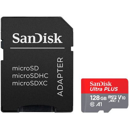 SANDISK High Endurance microSDXC 128GB + SD Adapter - for dash cams & home monitoring, up to 10,000 Hours, Full HD / 4K videos, up to 100/40 MB/s Read/Write speeds, C10, U3, V30