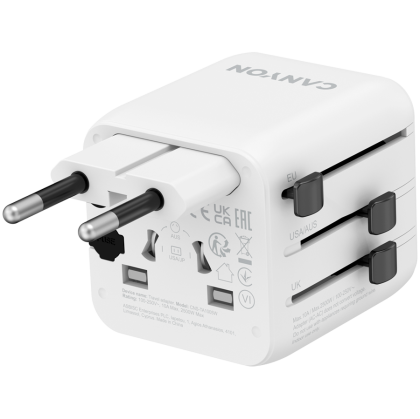 CANYON Travel Adapter OnTour One EU/UK/US/AUS White