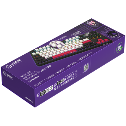 LORGAR KBP70TKLW, Wireless TKL Mechanical Gaming Keyboard Pro, Black/red, EN layout