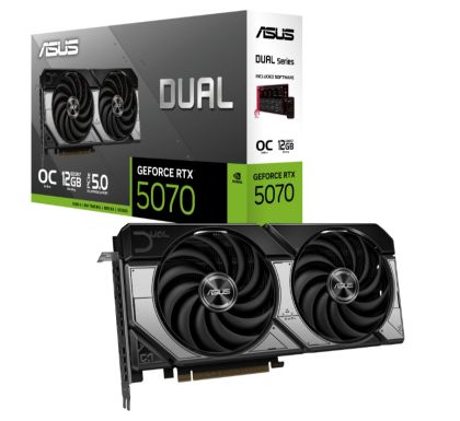 Видео карта Asus Dual GeForce RTX 5070 12GB GDDR7 OC