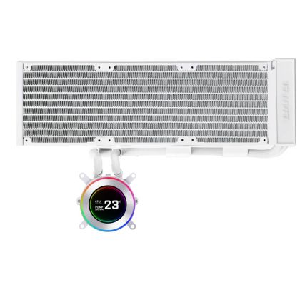 CPU AiO Cooler Lian Li HydroShift II LCD-C 360 Fanless ARGB - Бял