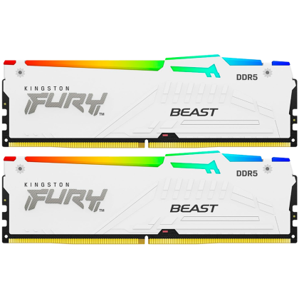Kingston 32GB 6000MT/s DDR5 CL36 DIMM (Kit of 2) FURY Beast White RGB EXPO