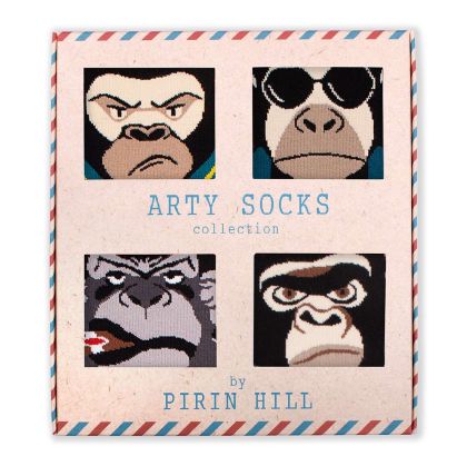 Кутия с 4 чифта чорапи Arty Socks Маймуни