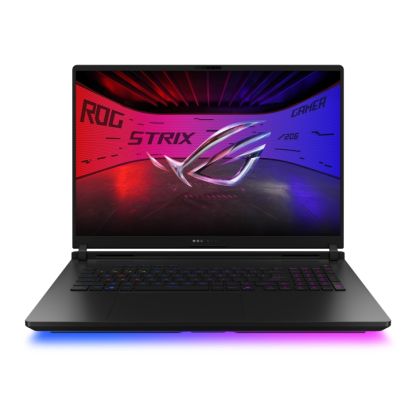 Лаптоп Asus Strix G18 G835LW-SA077W, INTEL ARL HX Ultra 9, 18.0  WQXGA 2560X1600 16:10 Bend+1200nits (HDR)(2000 zone) ,AG, 240 Hz,DDR5 64GB ( 32GB DDR5-5600 SO-DIMM *2 ) ,2TB G4, RTX5080  16GB,Wi-Fi 7 ,Backlit Chiclet Keyboard 4-Zone RGB, Windows 11,Off B