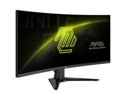 Монитор MSI MAG 346CQ, 34”, 1ms, 180Hz, Rapid VA, 3440 x 1440 (UWQHD), 21:9, CURVE 1500R, AMD FreeSync Premium, 75% DCI-P3, AG, HDR Ready, 300 nits, 4000:1, DCR 100M:1, DP(1.4a), 2xHDMI 2.0b, Tilt, VESA, Black, 6.3kg