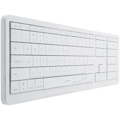 CLEVETURA CLVX 1 Touch-On-Keys AI Wireless Keyboard, ANSI US Mac layout, Scissor Switches, Aluminum Chassis, Interactive RGB, Mac/iPad/AppleTV/PC support