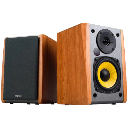 Edifier R1010BT Bookshelf Speakers, Bluetooth V5.1, Dual RCA Inputs, 4-inch  Mid-Bass Drivers 0.5-inch Tweeters, 24 W RMS, Brown