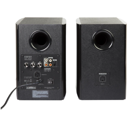 Edifier R2000DB 2.0 Bookshelf Speakers, Bluetooth, 3.5mm to RCA, Optical, 1-inch Tweeters, 5-inch Drivers, 120W (RMS), Control Knobs and Remote Control, Black