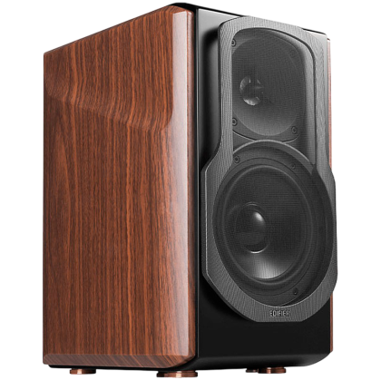 Edifier S2000MKIII Active Bookshelf Speakers, Bluetooth V5.0, Optical, Coaxial, Dual RCA Inputs, Planar diaphragm tweeters and aluminum diaphragm drivers, 130W (RMS), 4 EQ Presets, Control Knobs and Remote Control, Brown