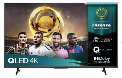 Телевизор Hisense 50" E7Q Pro, 4K Ultra HD 3840x2160, QLED, Quantum Dot, 144Hz, HDR 10+ adaptive, HLG, Dolby Vision, DTS Virtual X, Smart TV, WiFi 5GHz, WiFi Direct, BT, Anyview Cast, 3xHDMI, 2xUSB, LAN, CI+, DVB-T2/C/S2, Black