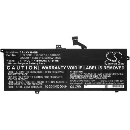 Батерия за лаптоп Lenovo ThinkPad X390 L18C6PD1 L18L6PD1 LiPo 11.4V 4150 mAh CAMERON SINO
