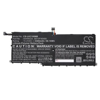 Батерия за лаптоп LENOVO ThinkPad X1 20FBS0L900, ThinkPad X1 Yoga 20FQA04TAU, 00HW028 LiPo 15.2V 3300 mAh CAMERON SINO