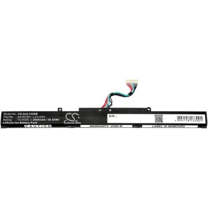 Батерия за лаптоп  ASUS GL752JW, VivoBook Pro N552VW-FI035T, VivoBook Pro N752VX-GC084T, A41N1501 LiIon 15V 2600mAh CAMERON SINO