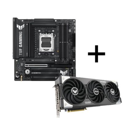 Дънна платка Asus TUF Gaming B850M Plus Wi-Fi + Asus TUF Gaming GeForce RTX 5070 12GB GDDR7 OC