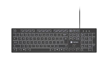 Клавиатура Natec Keyboard Herring Glow US, White Backlight