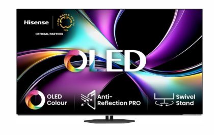 Телевизор Hisense 55" A85Q, 4K UHD OLED Smart TV, 120Hz, 1000 nits,HDMI 2.1, Game Mode Pro, AMD FreeSync Premium, Dolby Vision IQ & Atmos, Bluetooth, Alexa Built-in, Black
