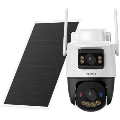 Imou AOV Dual Battery Camera-Kit 10MP, Wi-Fi 2.4GHz + 4G, Dual 5MP+5MP, 3.6mm fixed and 3.6mm PT Lens, FOV 76(H), IR up to 25m, Built-in Mic & Speaker, 10000mAh Battery, Solar Panel, Micro SD up to 512GB, AI Human and Vehicle Detection
