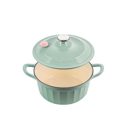 BUYDEEM Enameled Cast Iron Dutch Oven 3,9L, model CP551, color Cozy Greenish