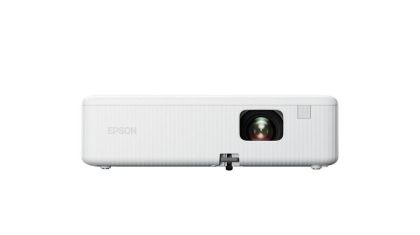 Мултимедиен проектор Epson CO-FH01, Full HD 1080p (1920 x 1080, 16:9), 3000 ANSI lumens, 16 000:1, WLAN (optional), USB 2.0, HDMI, Lamp warr: 6000h, Warr: 24 months, White + Sunne Universal Ceiling Projector Bracket, max. 20kg, extension