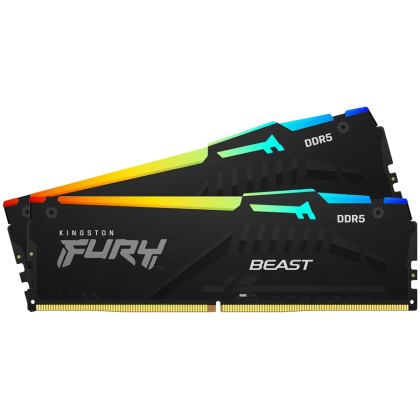 Kingston DRAM 16GB 5600MT/s DDR5 CL40 DIMM (Kit of 2) FURY Beast RGB XMP