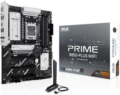 Дънна платка Asus Prime B850 Plus Wi-Fi +Asus Dual RX 9060XT 16GB GDDR6