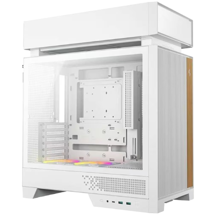 DeepCool CL660 WH, Mid Tower, Mini-ITX/Micro-ATX/ATX(Rear Connector), 2xUSB3.0, 1xUSB Type-C, 1xAudio, 2x120mm Pre-Installed ARGB Reverse Fans, Tempered Glass, Mesh Panel, White, R-CL660-WHNNA0-G-1