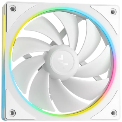 DeepCool LM240 WH, 240mm CPU Liquid Cooler, 2.4" LCD screen, 2x120mm FL12 SE ARGB PWM Fans, Fluid Dynamic Bearing, White, Intel LGA1851/1700/1200/1151/1150/1155, AMD AM5/AM4, R-LM240-WHDMMC-1, 3Y