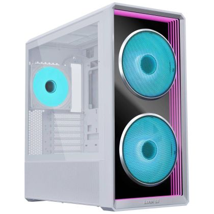 Кутия Lian Li LANCOOL 217 INF RGB Mid-Tower, Tempered Glass - Бял