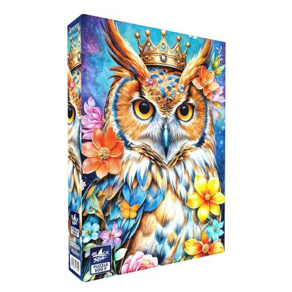 Пъзел Black Sea Сред цветята: Бухал – 500 части