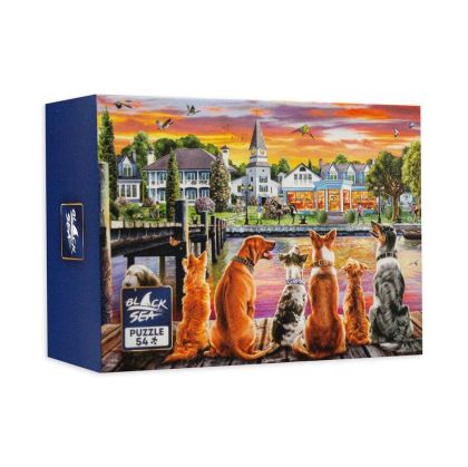Мини Пъзел Black Sea Кучета на кея – 54 части