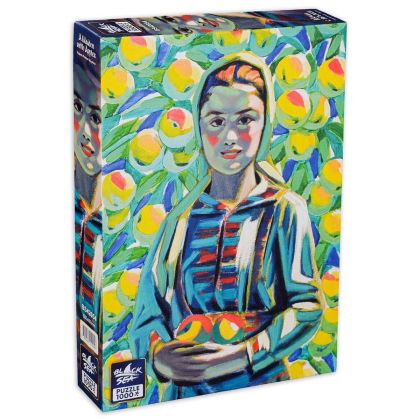 Пъзел Black Sea Premium Мома с ябълки – 1000 части