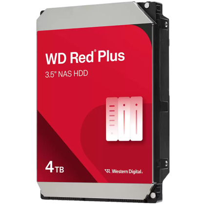 HDD NAS WD Red Plus (3.5'', 4TB, 512MB, 5400 RPM, SATA 6 Gb/s)