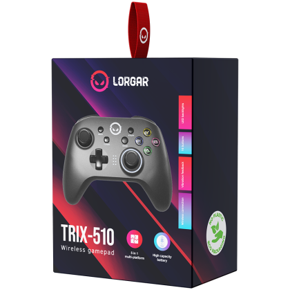 LORGAR TRIX-510, Gaming controller, Black