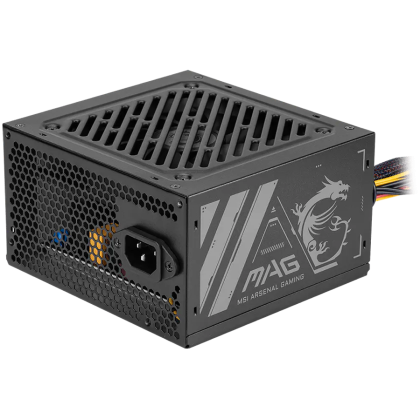 MSI MAG A500N-H, 500W, 80 Plus, 120mm Fan, Protections: OVP/SCP/OPP/UVP, Dimensions: 150mmx140mmx86mm, 3Y Warranty